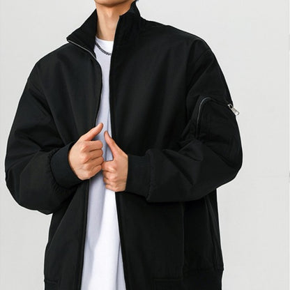 American Aviator Jackets Autumn and Winter New Men's Cleanfit Short Workwear Jacket Stand-up Collar Multi-pocket Large Size Tops