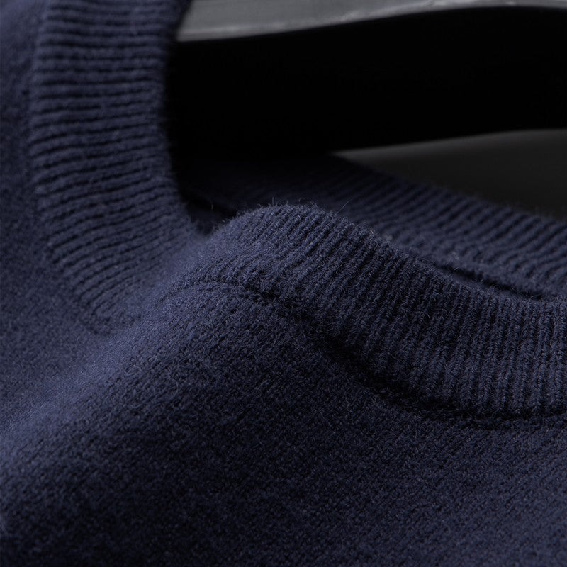 Luxury fashion brand men's knitted sweater autumn and winter new high-end striped design Korean version boutique casual pullover