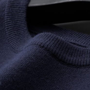 Luxury fashion brand men's knitted sweater autumn and winter new high-end striped design Korean version boutique casual pullover