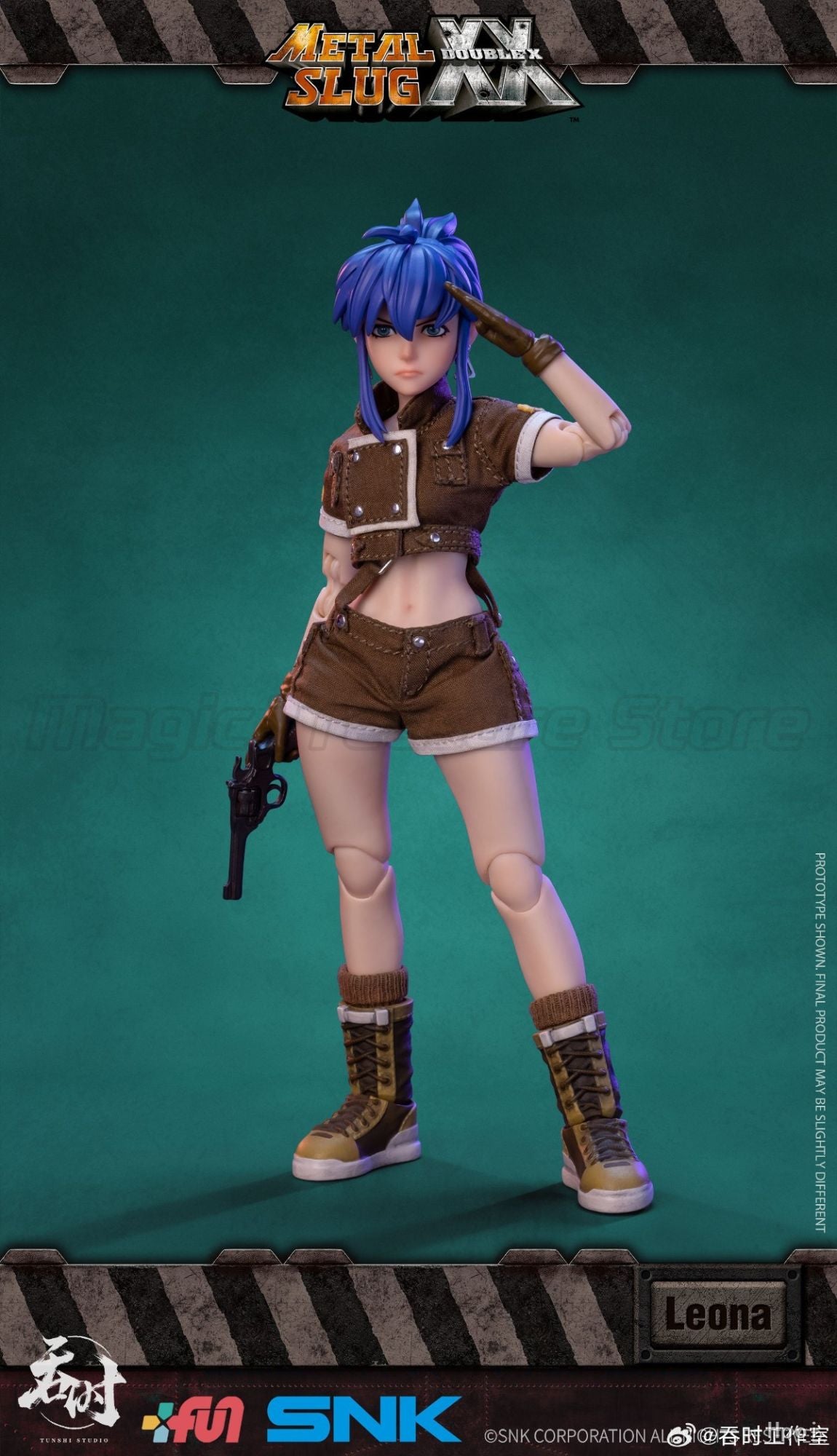 ?MT?Original TUN SHI Metal Slug XX Leona Heidern 1/12 Action Figure Colecionável