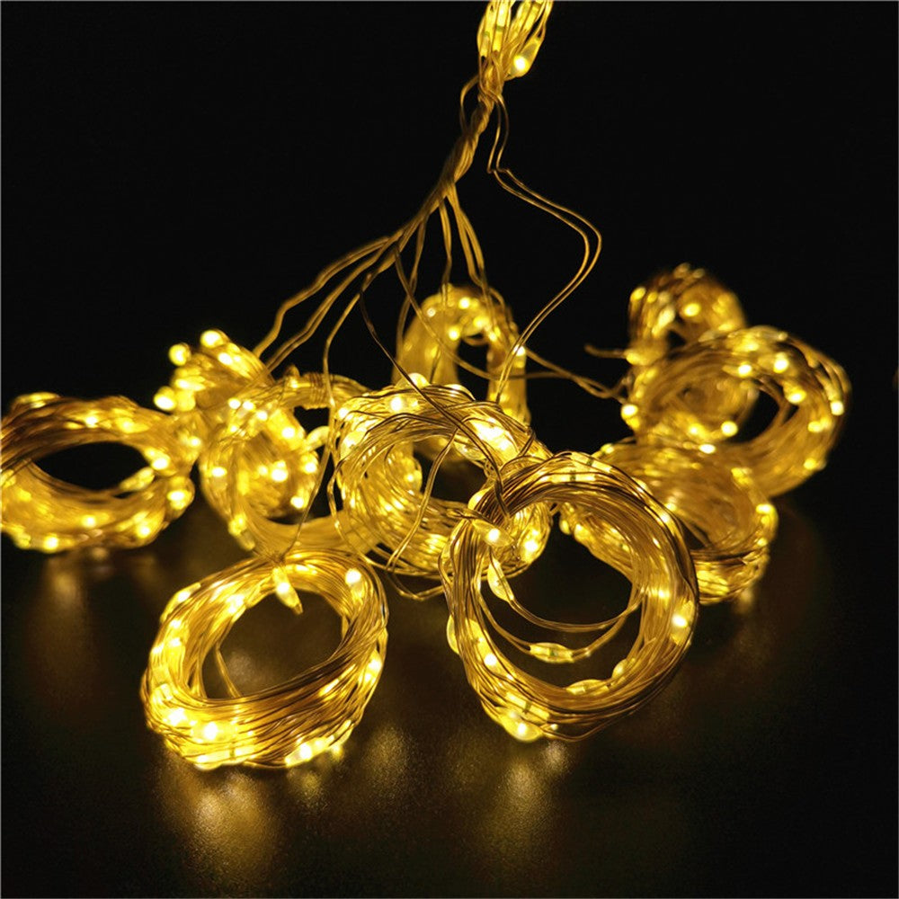 3/6M USB LED Curtain 8Modes Remote Control Lights Holiday Wedding Garland for Bedroom Living Room Decor Ramadan Decorations