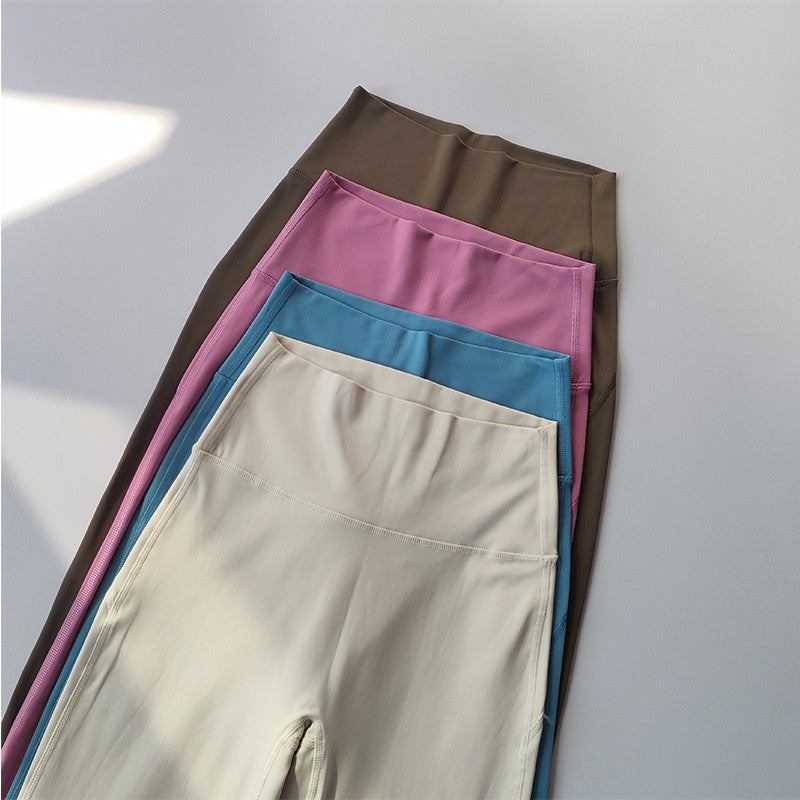 High-end Yoga Leggings Slim Yoga Pants High Waist Wide Leg Pants Bottoms Breathable Gym Casual Sports Bell Leggings Female