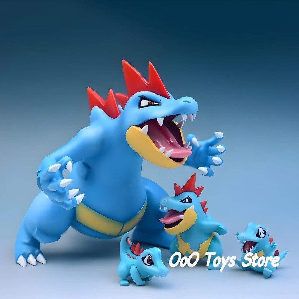 Anime Figura Pokémon Feraligatr Grupo Evolutivo Bonecos de Ação Coleção PVC Brinquedos de Modelo para Presentes Infantis 3-11cm