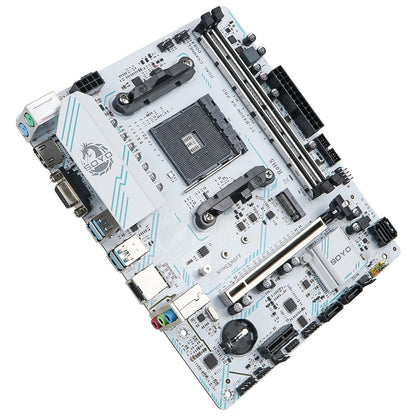 Placa-mãe SOYO Nova AMD B450M Memória DDR4 de canal duplo Placa-mãe AM4 PCI-E 3.0 NVME (suporta CPUs Ryzen 1000-5000 5600 5600G)