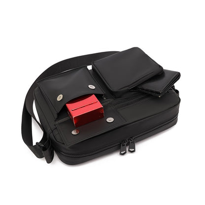 Basic style of men's shoulder bag, suitable for daily commuting - adjustable strap, Mailman bag - business leisure shoulder bag