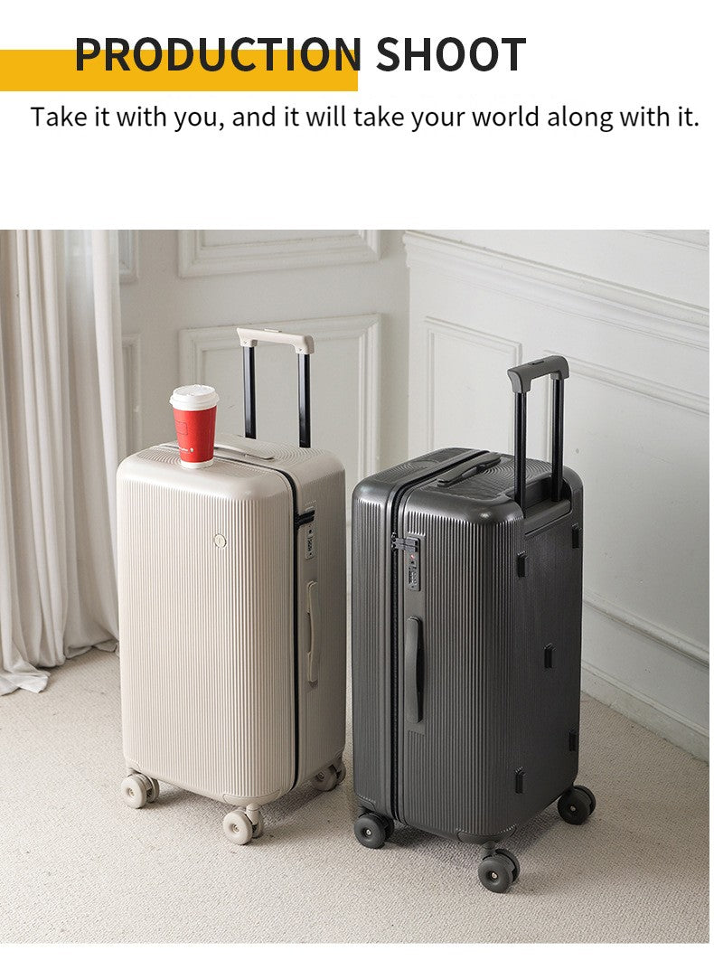 Plastic Frame Thickened Handle Luggage Large Capacity 24-inch Travel Bag 20-inch Checked Luggage Explosion-proof Password Suitca