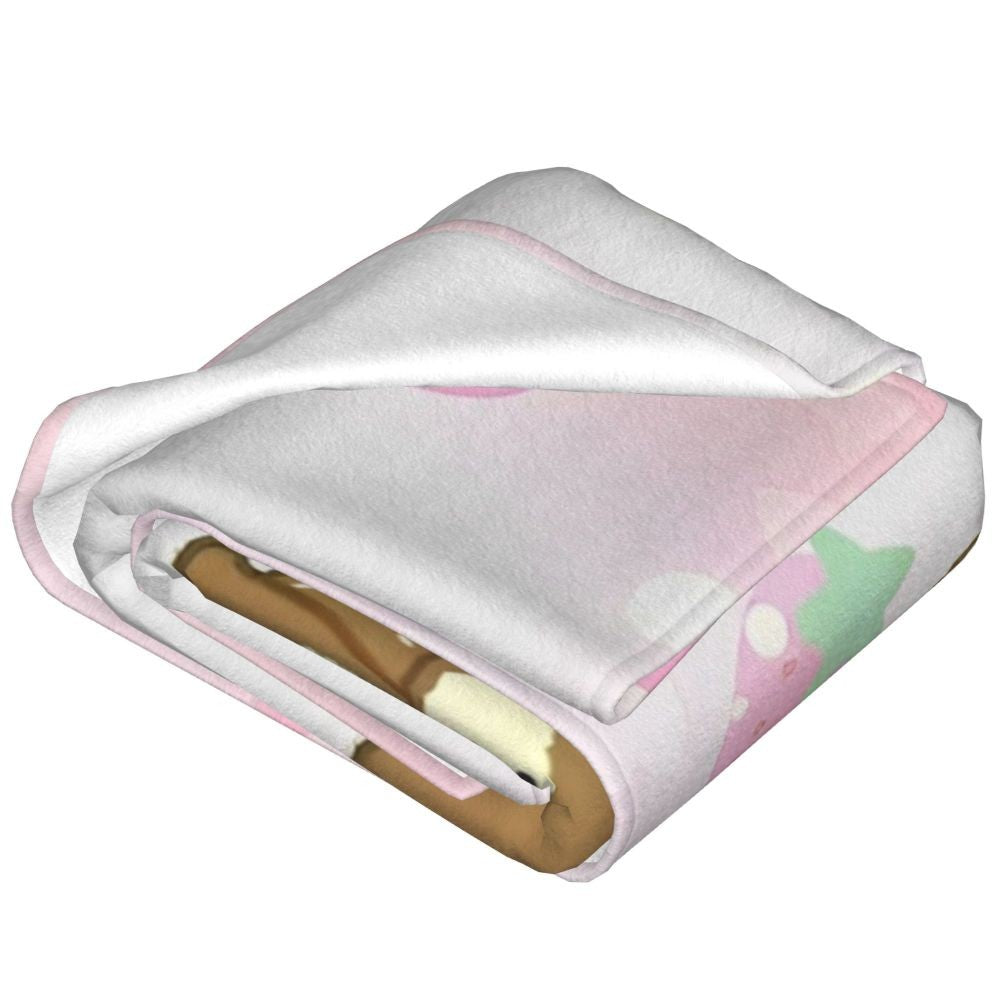 Sugarbunnies Sugar Rabbit Knitted Blanket Fleece Super Soft Throw Blankets for Outdoor Travel Bedroom Quilt