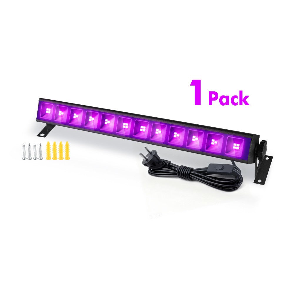 1/2/3Pack Purple LED Stage Light Bar, EU 220-240V, for Ramadan, Easter, St. Patrick's Day Holiday Party Lighting