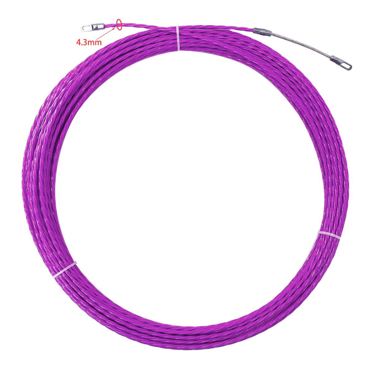 Extrator de Cabo PET de 4,3 mm Fita Guia Fio Elétrico Vareta Passa Fio Dispositivo de Condução Kit de Rosca para Eletricista de Construção