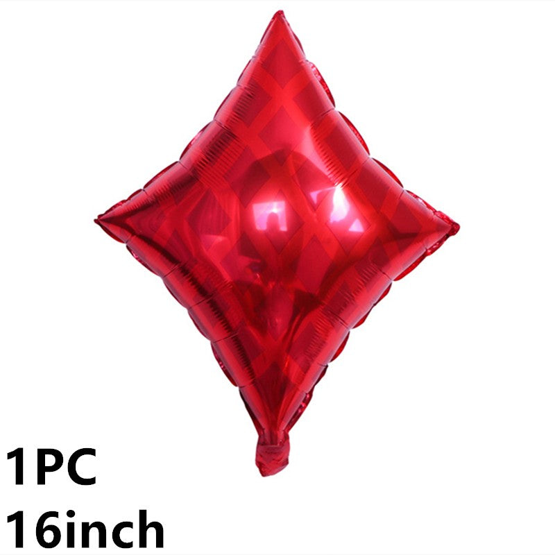 2/12PC 12/18Inch Poker Casino Latex balloon aluminum foil balloons Wedding Christmas Party Baby Shower Birthday Decoration