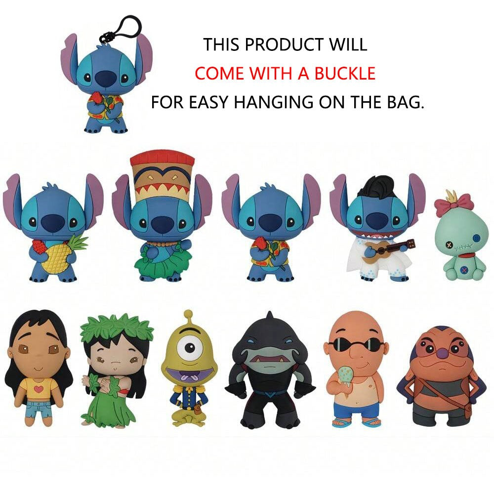 Disney oficialmente licenciado Blind Bag Stitch and Friends 3D Figurine Bag Clip Chaveiro de Anime Coleção de Presentes 1 Unidade Disney