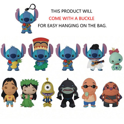 Disney oficialmente licenciado Blind Bag Stitch and Friends 3D Figurine Bag Clip Chaveiro de Anime Coleção de Presentes 1 Unidade Disney