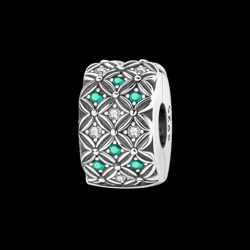 925 Sterling Silver Green Series Flower Tree Apple Pendant DIY Fine Beads Fit Original Charms Bracelet Women Jewelry Diy