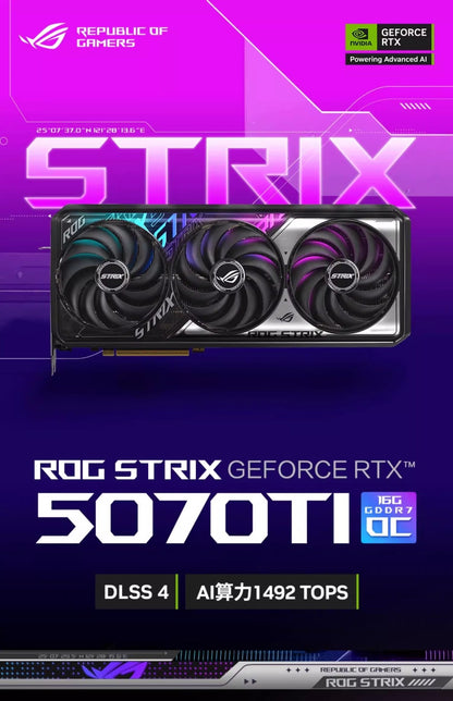 Placa de Vídeo Dedicada para Computador de Mesa de Jogos/Esports ROG Raptor TUF Esports Asus/ASUS 5070/5070Ti/16G 12G GDDR7