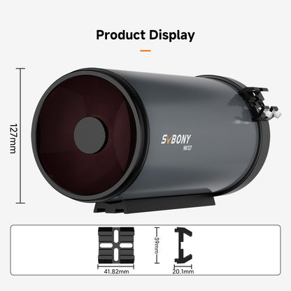 Svbony MK127 Maksutov Cassegrain Telescope OTA 127mm f/11.8 Portable Grab-and-Go Design for Lunar Planetary Nebula Observation