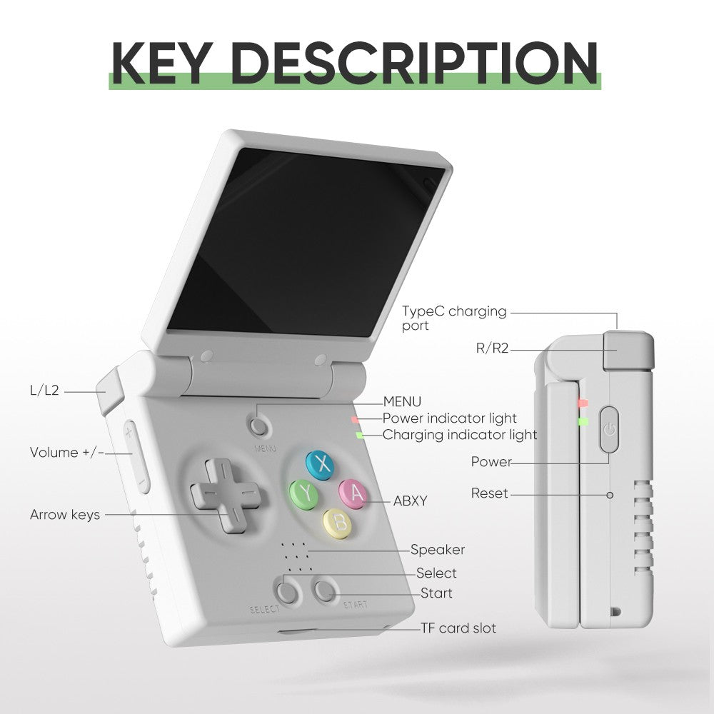 MIYOO MINI FLIP Handheld Game Players 2.8'' IPS Screen Linux System Video Game Consoles Free Case Gamer Dual analog sticks Gift