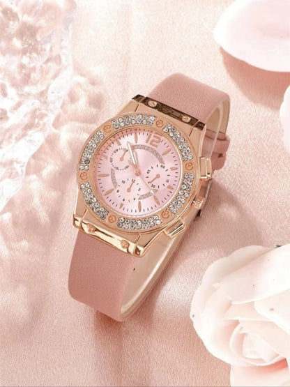 Ladies' watch set, consisting of 3 pieces each, including glasses and a wallet, is an ideal gift for her