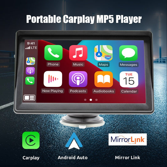 Portable Car Radio Multimedia Video Player Wireless CarPlay Android Auto 7inch Touch Screen With AUX FM For Rear View Camera ?