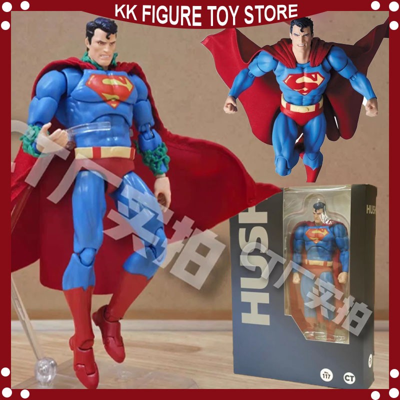 In Stock Ct Toys Superman Mafex 117 Comic Hush Justice League Articulated  Dc Superman Hush Anime Action Figure Model Toys