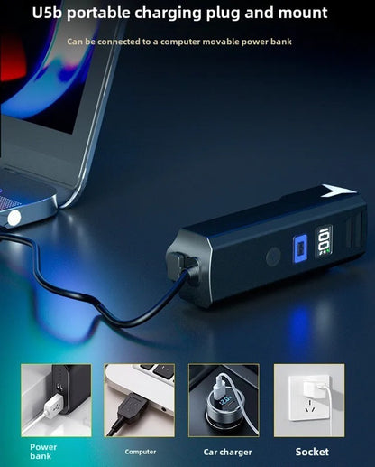 BUCKLOS Bicycle Front Light 18650 Battery Type-c Rechargeable Bike Headlight Powerful Handlebar Flashlight Cycling Highlights