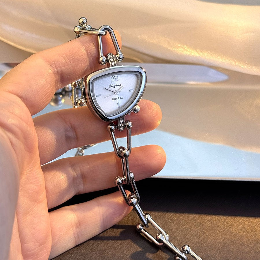 Ladies' Fashionable Trendy U-Shaped Quartz Watch with New Polygonal Alloy Case Must-Have Accessory for Trendy Outfits