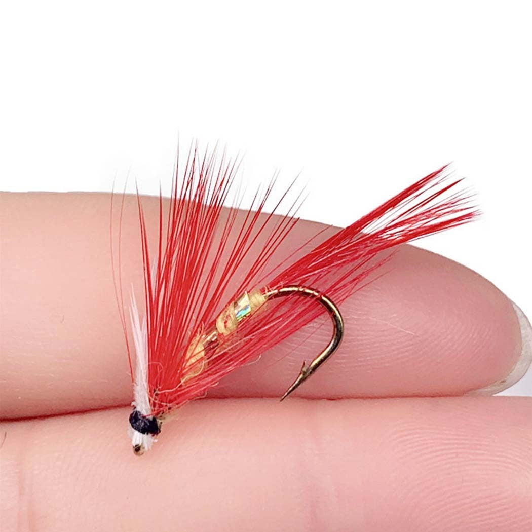 6 Unidades/Caixa Iscas de Pesca com Mosca Insetos Estilos Diferentes Mistos Moscas Pesca de Truta Ninfas Secas Iscas de Pesca com Mosca