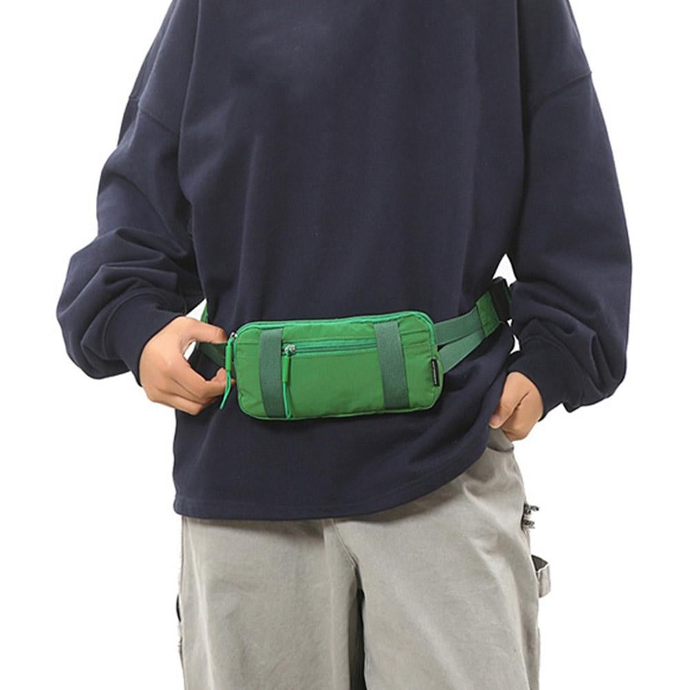 Chest Bag Pure Color Nylon Lightweight Sports Crossbody Bag Outdoor Fitness Running Waist Bag Cycling Fitn Phone Bag