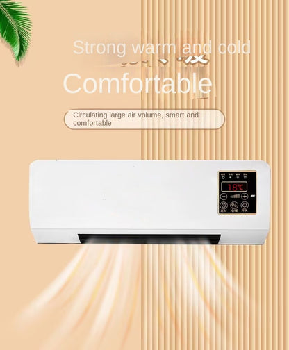 O novo ar-condicionado portátil pequeno de 2024, com funções de resfriamento e aquecimento, dispensa instalação, é de parede, economiza energia e não precisa de dreno.
