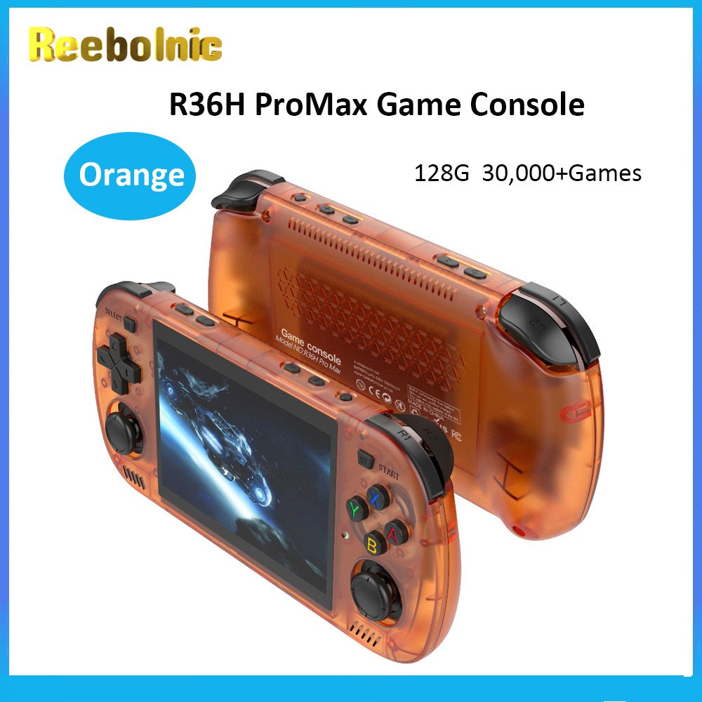 Reebolnic R36H ProMax Handheld Game Console 4.2Inch OCA Screen RK3326 Cortex A35 Arkos2.0 Retro Video Game Console Simulators