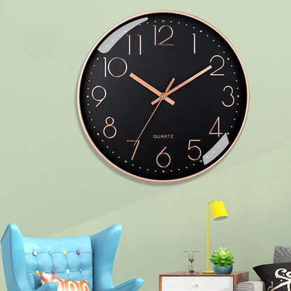 8 Inch Silent Quartz Wall Clock, round Three-dimensional Digital Modern Wall Clock, Not Ticking Wall Clock, Bedroom Living Room