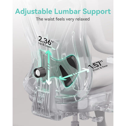 p5 ergonomic office chair, desk chair with adjustable lumbar support and height, comfortable mesh computer chair with footrest