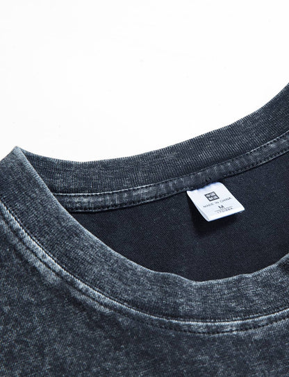 Men's Washed T-Shirt Black Warm Beer for Non-Believers Halloween Spider Beer Print High Quality 100% Cotton 230g