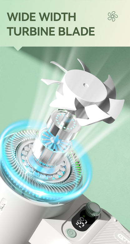 Handheld Turbo Fan, 199 Speed Settings, USB Cooling, Long Battery Life, Quiet And Portable For Outdoor
