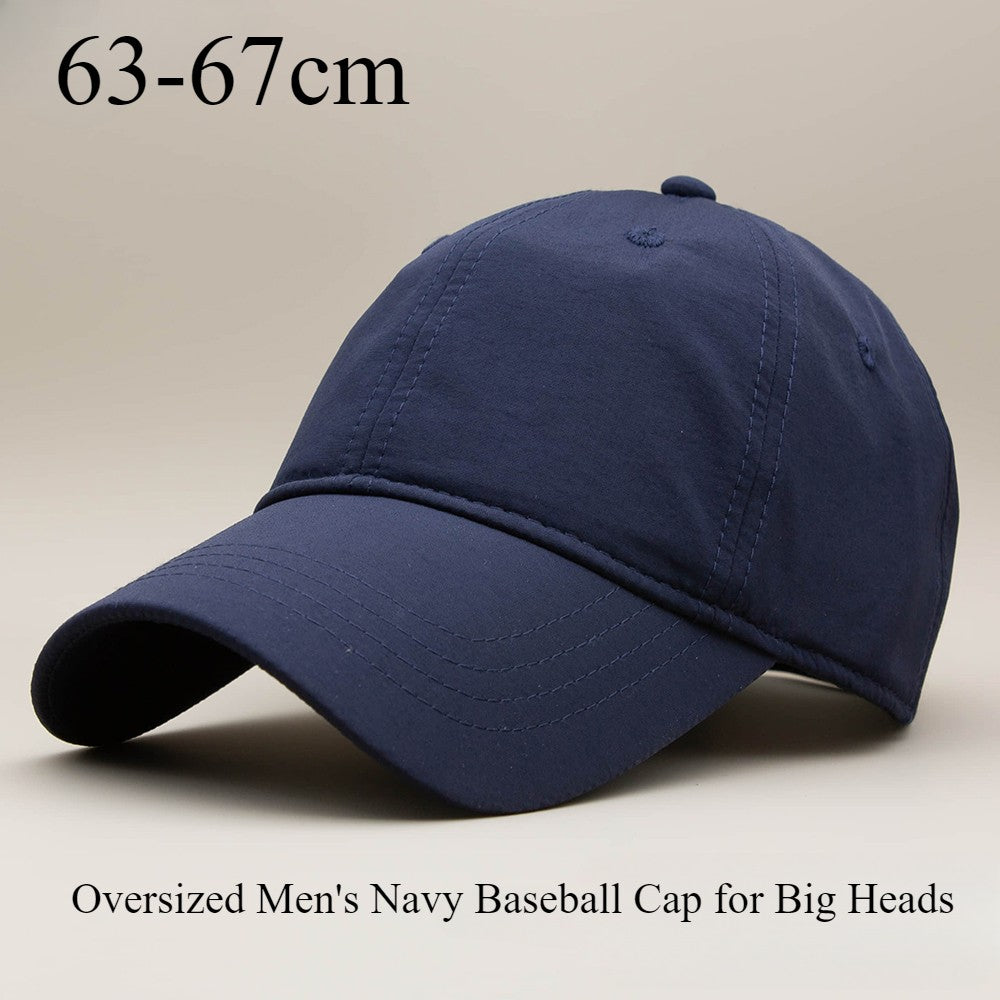 Summer Lightweight Quick Drying Baseball Cap Man  Plus Hat Male Outdoor Sport Oversized Men's Navy Baseball Cap for Big Heads