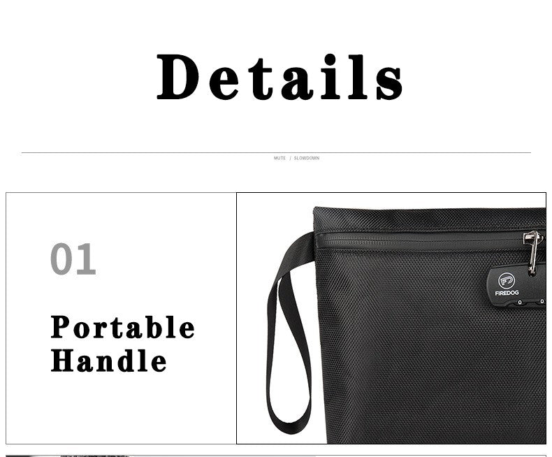 Travel Storage Bag With Password Lock Files Credit Card Certificates Safe Handbag Waterproof Anti-odor Smoking Pipe Storage Bag