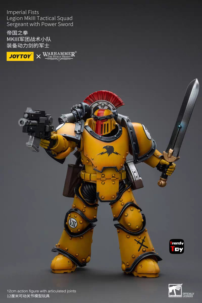 ?JOYTOY?Warhammer 40K Imperial Fists Mkll Legionários Táticos 4 Peças 1/18 Action Figure Brinquedo Colecionável