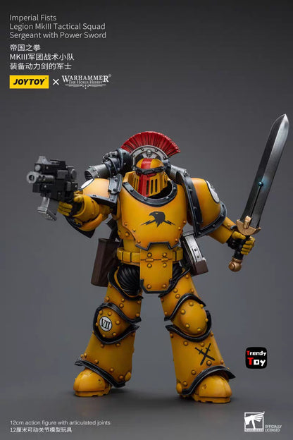?JOYTOY?Warhammer 40K Imperial Fists Mkll Legionários Táticos 4 Peças 1/18 Action Figure Brinquedo Colecionável