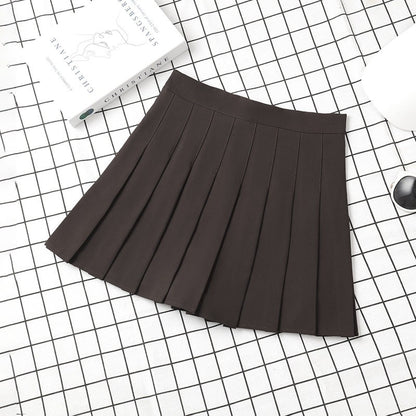 Brown Skirt Ladies 2022 Summer Clothes Women's High Waist Harajuku Korean Style