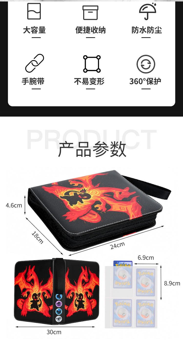 Stock Pokemon Card Binder 400 Pocket Anim Card Holder Album Trading Card Holder Protector Notebook Binder For Cards Collection
