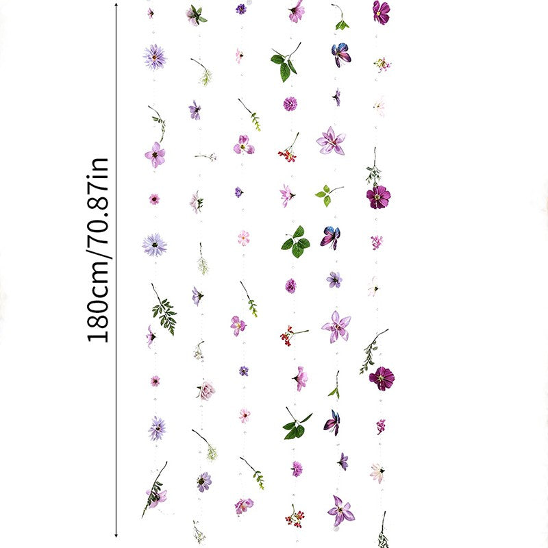 25/50Pcs 1.8m Silk Artificial Floating Flower String Wedding Couple Photo Decor DIY Floral Design Craft Supplies Home Decoration