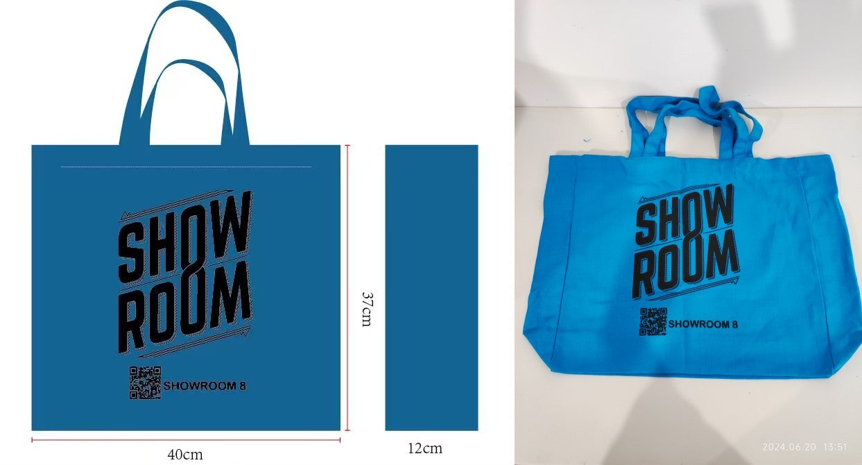 Wholesale 100pcs/Lot Custom Logo Printed Natural Cotton Canvas Shopping Take Out Bags with Double Handles for Trade Show School