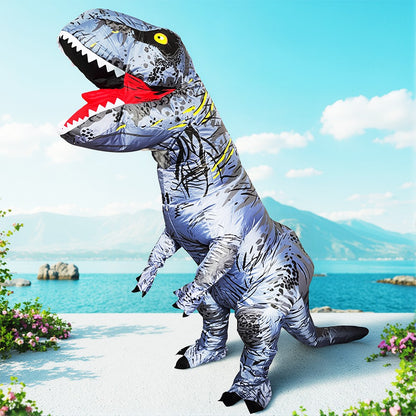 Anime Mascot Skeleton T-Rex Inflatable Dinosaur Costume Adult Purim Carnival Halloween Party Cosplay Costume Fancy Dress Suit