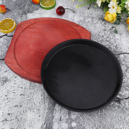 Large Size Premium Cast Iron Grill Tray Stovetop Nonstick Cooking Pan Outdoor Barbecue Griddle Induction Compatible Kitchen Bbq