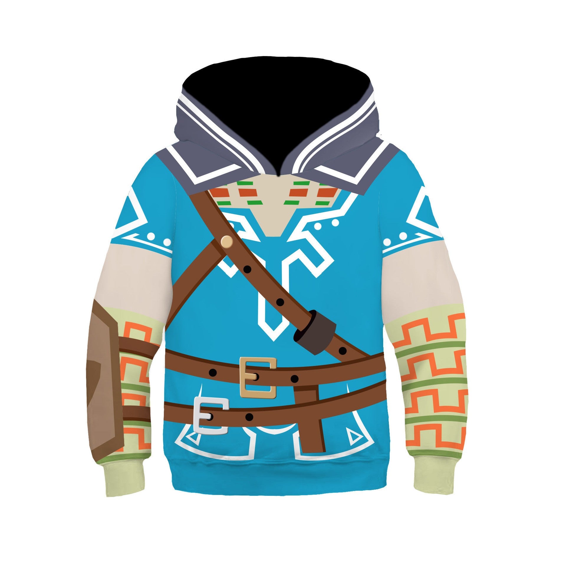 Kids Anime Cosplay Costume Game Character Link Hoody Zelda Cosplay Sweatshirt Tears of Kingdom 3D Print Hoodies