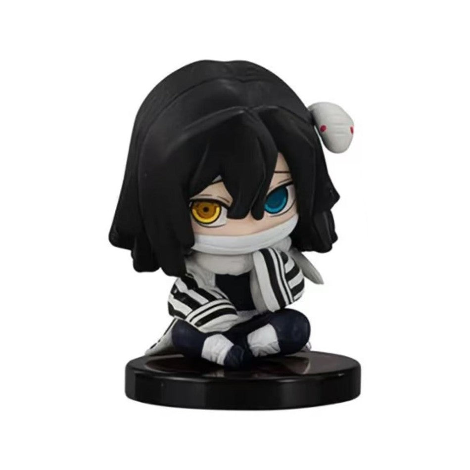 5 Peças Q Versão Demon Slayer Sentado Boneco Fantasma Tanjiro Nidouzi Inosuke Zenitsu Brinquedo Modelo de PVC Colecionável Presente