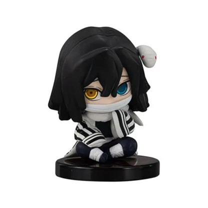 5 Peças Q Versão Demon Slayer Sentado Boneco Fantasma Tanjiro Nidouzi Inosuke Zenitsu Brinquedo Modelo de PVC Colecionável Presente