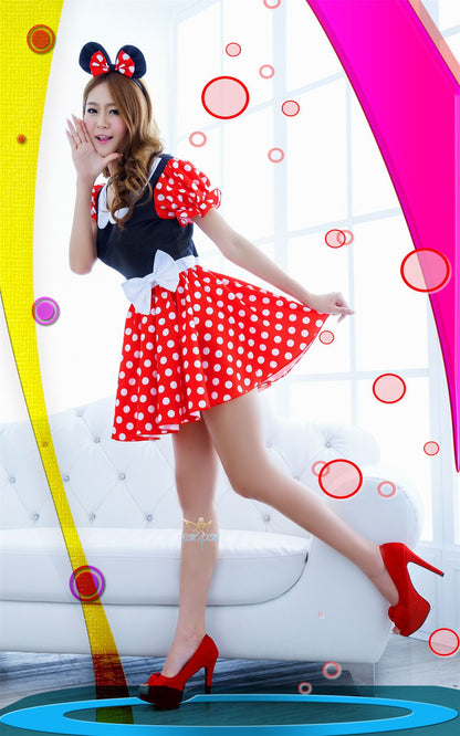 Stage performance costume game uniform role-playing Mickey Minnie costume Halloween party night field DS