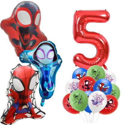 Spidey Giant Balloons Red Spider Aluminum Foil Balloon Superhero Birthday Party Decoration Party Photo Props Baby Shower Globos