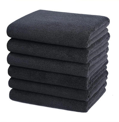 Black Microfiber Salon Hair Drying Towel Guest Used Hand Towels Hair Stylist Spa Bath Hair Drying Towel Cleaning Towel