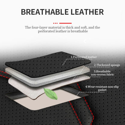 SEAMETAL Luxury Car Seat Cover PU Leather Seat Cushion Covers Universal Auto Interior Seats Protection Pad Mat Four Seasons